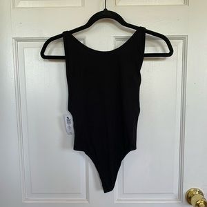 Black low back bodysuit from Aritzia